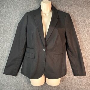 Vince Camuto Blazer Womens 8 Black Tailored One Button Suit Jacket Career Work